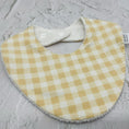 Load image into Gallery viewer, Pastel Yellow Gingham Signature Bib