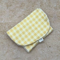 Load image into Gallery viewer, Soft Yellow Gingham Burp Cloths