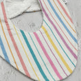 Load image into Gallery viewer, Soft Pastel Rainbow Stripes Signature Bib