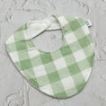 Load image into Gallery viewer, Peppermint Green Gingham Signature Bib