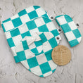 Load image into Gallery viewer, Baby Gift Set - Wave Teal Checkerboard