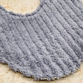 Load image into Gallery viewer, Smokey Grey Stripes Beach Towel Bib