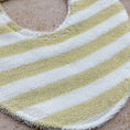 Load image into Gallery viewer, Butter Yellow Stripes Beach Towel Bib