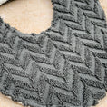 Load image into Gallery viewer, Charcoal Chevron Beach Towel Bib
