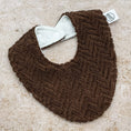 Load image into Gallery viewer, Cocoa Chevron Beach Towel Bib