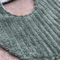 Load image into Gallery viewer, Moss Green Stripes Beach Towel Bib
