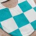 Load image into Gallery viewer, Wave Teal Checkerboard Bib