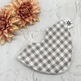 Load image into Gallery viewer, Dusk Grey Gingham Signature Bib