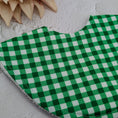 Load image into Gallery viewer, Bright Green Gingham Dribble Bib
