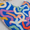 Load image into Gallery viewer, Rainbow Squiggle Dribble Bib