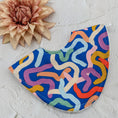 Load image into Gallery viewer, Rainbow Squiggle Dribble Bib