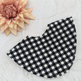 Load image into Gallery viewer, Black Gingham Dribble Bib