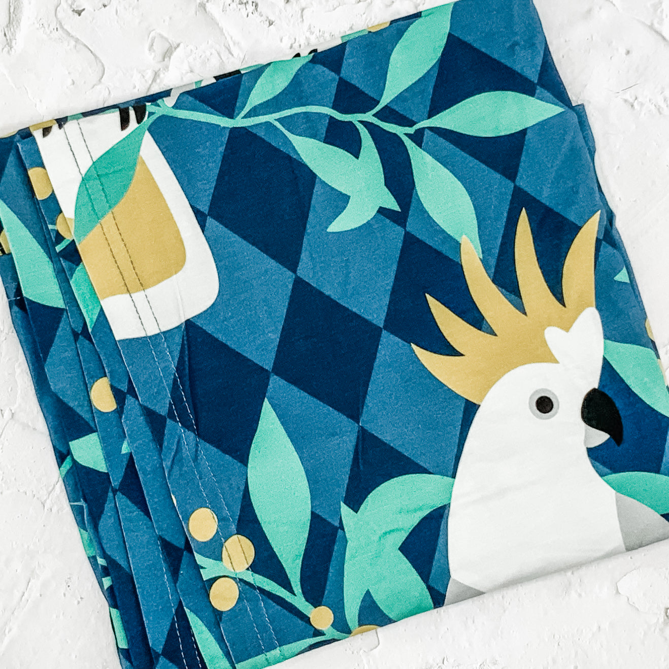 Luxury Stretch Bamboo Swaddle - Cockatoo