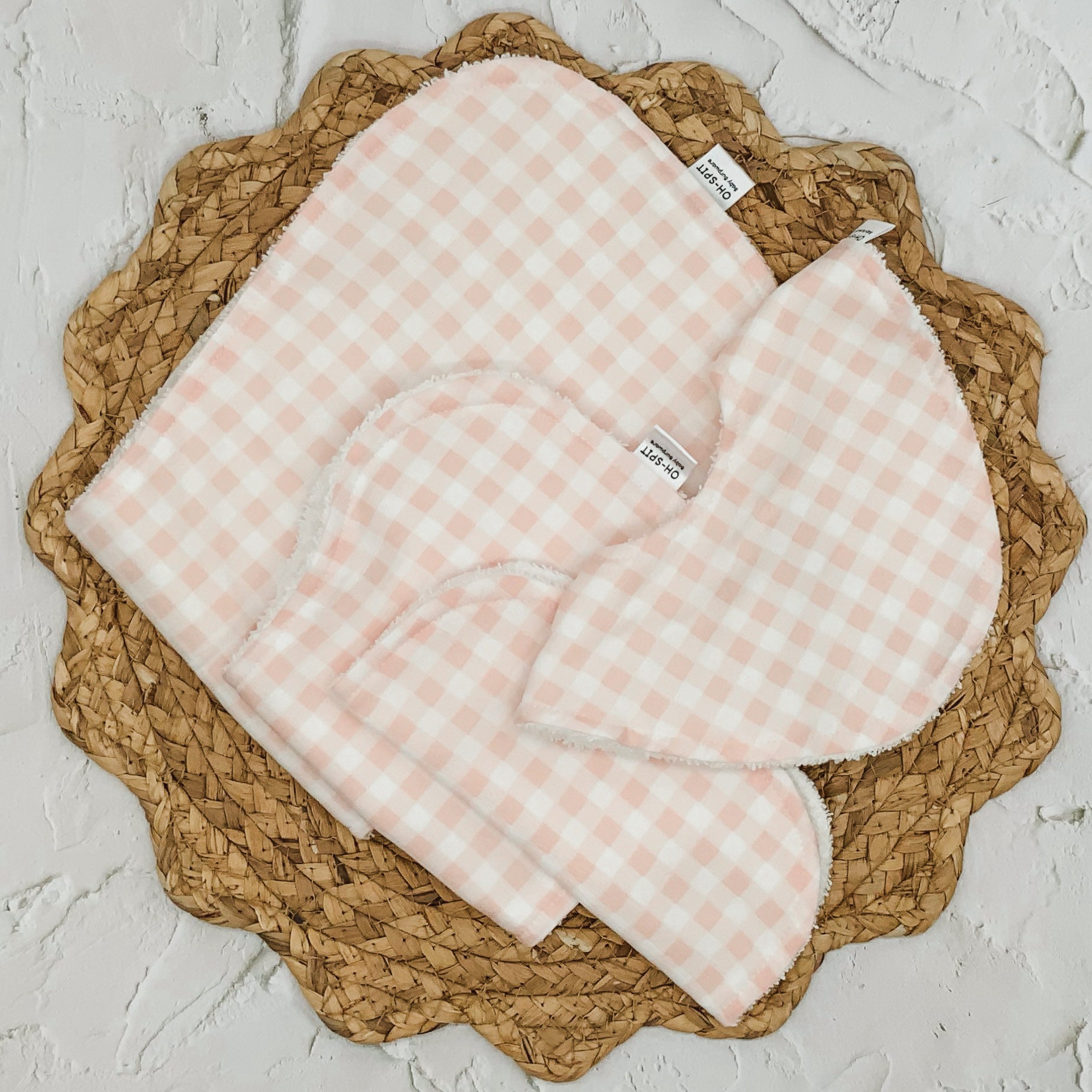Blush Gingham Baby Gift Set