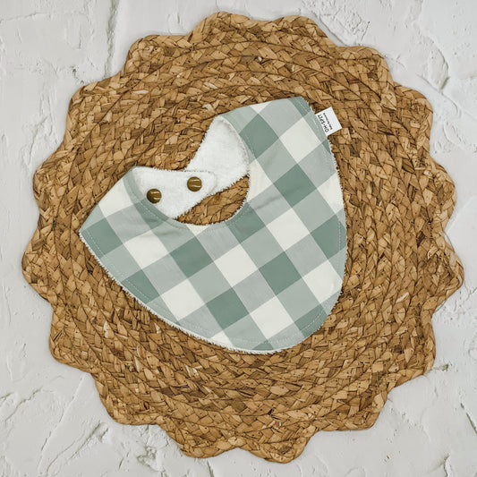 Green Gingham Signature Bib