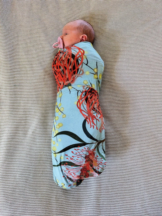 Luxury Stretch Bamboo Swaddle - Aussie Natives