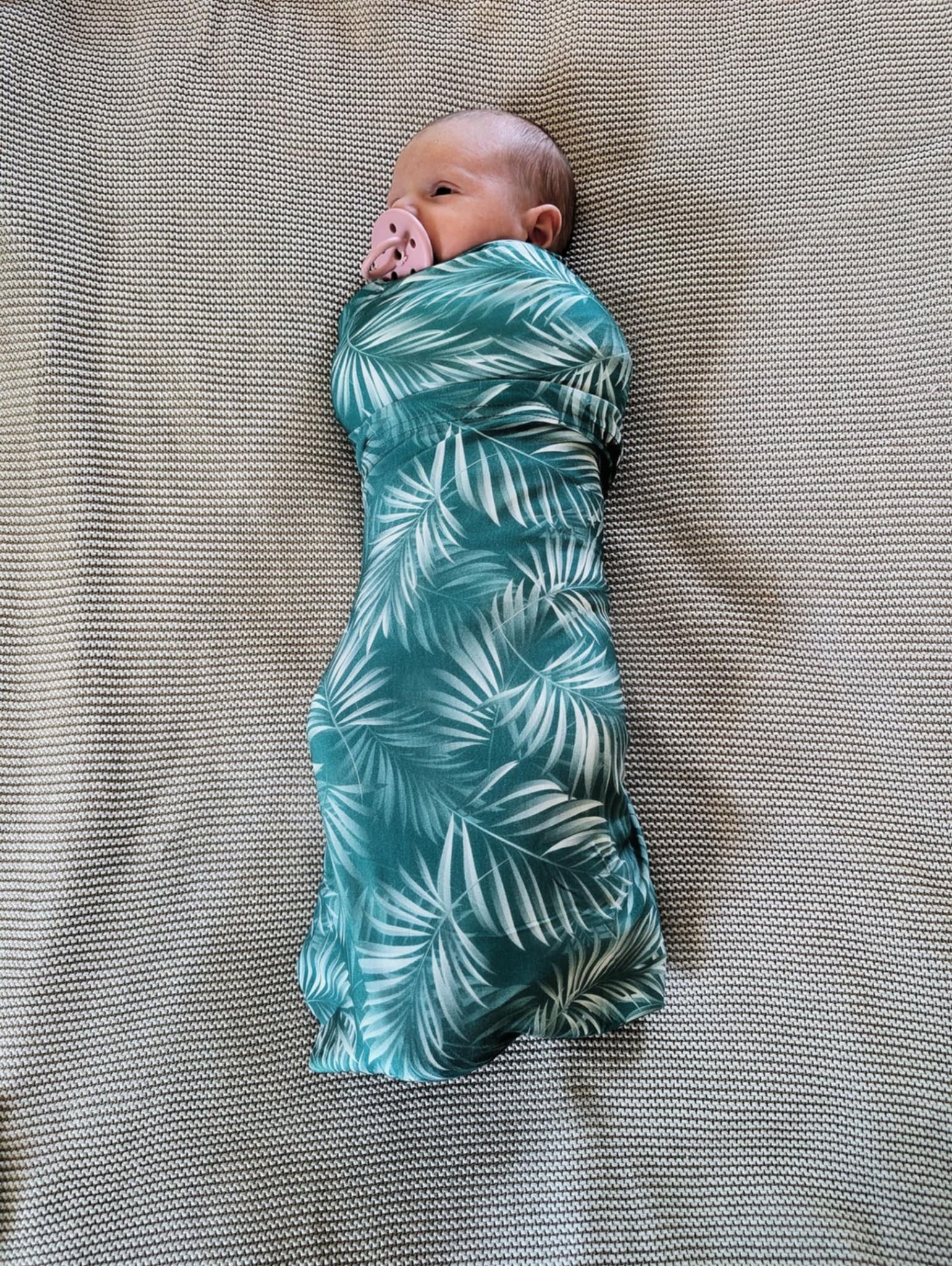 Luxury Stretch Bamboo Swaddle - Aqua