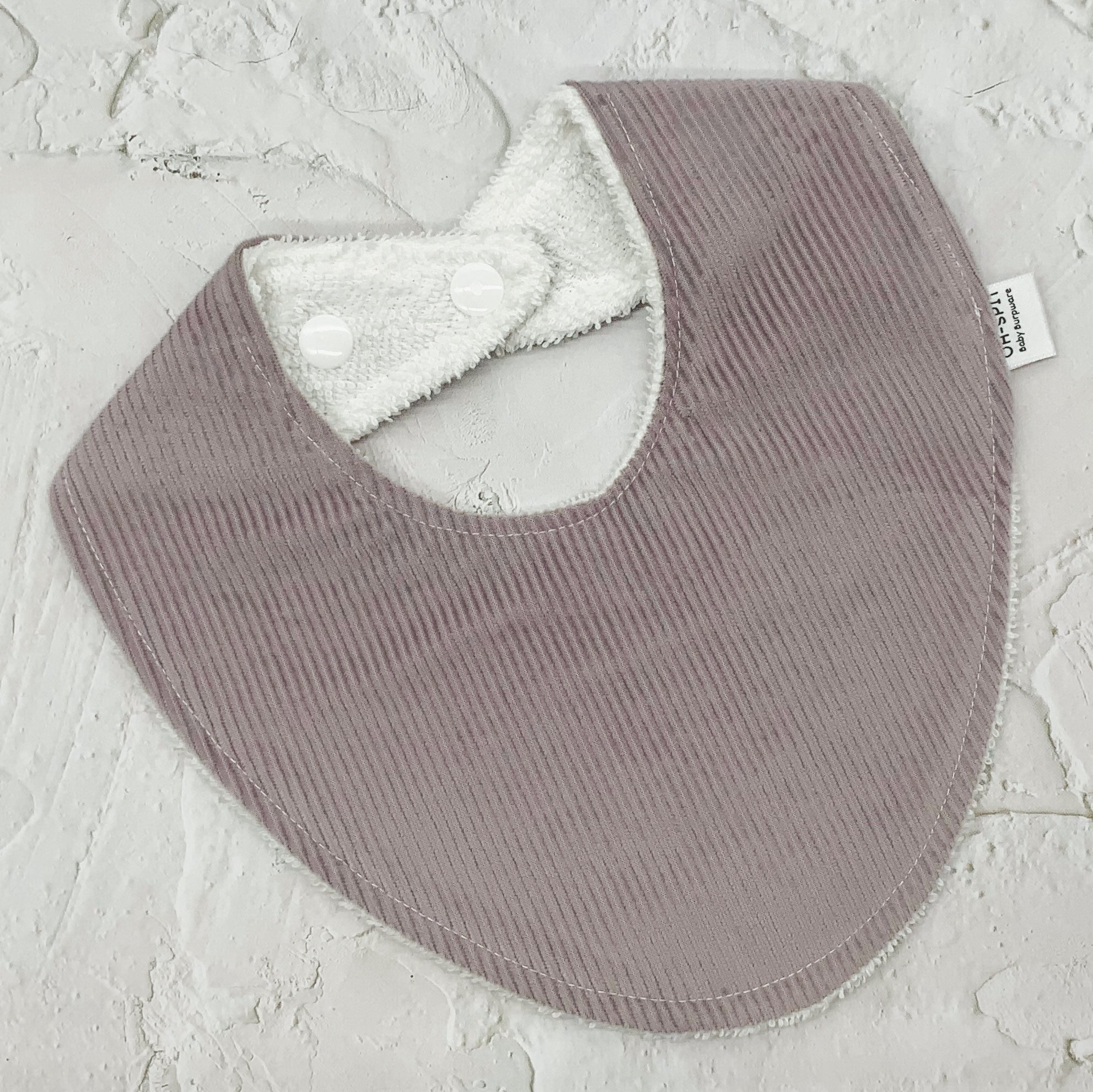 Lilac Corduroy Signature Bib