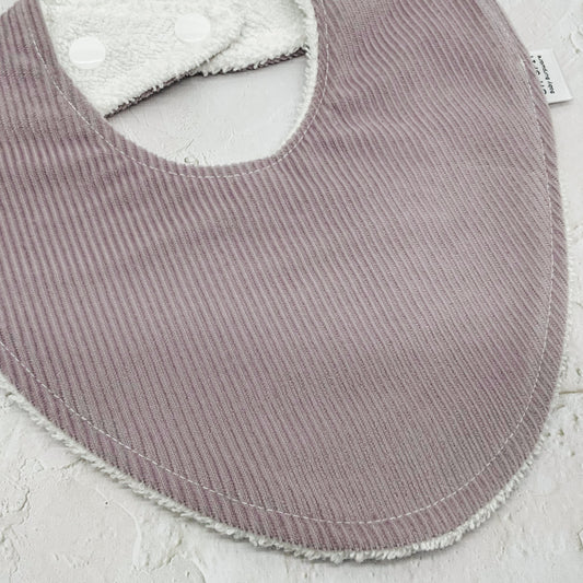 Lilac Corduroy Signature Bib