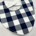 Load image into Gallery viewer, Navy Gingham Signature Bib
