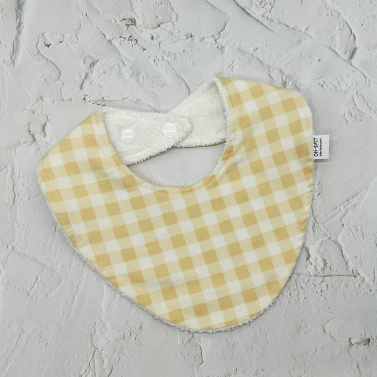 Pastel Yellow Gingham Signature Bib