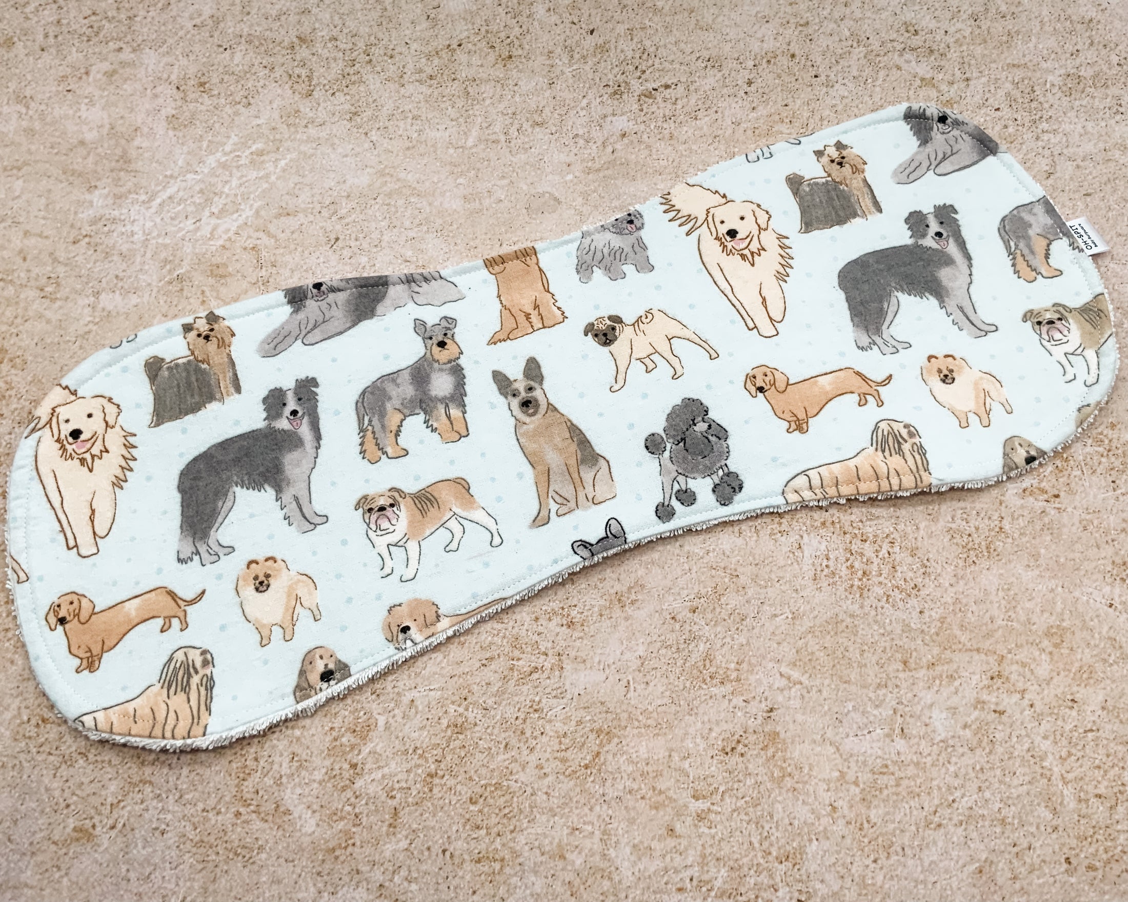 Sky Blue Pooches Burp Cloths
