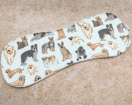Soft Blue Pooches Burp Cloths