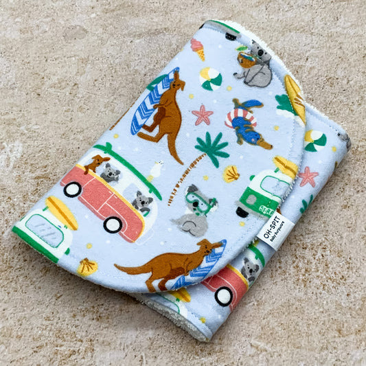 Aussie Holiday Animals Burp Cloths
