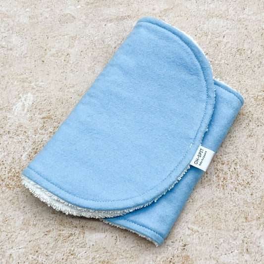 Sky Blue Soft Pastel Burp Cloths