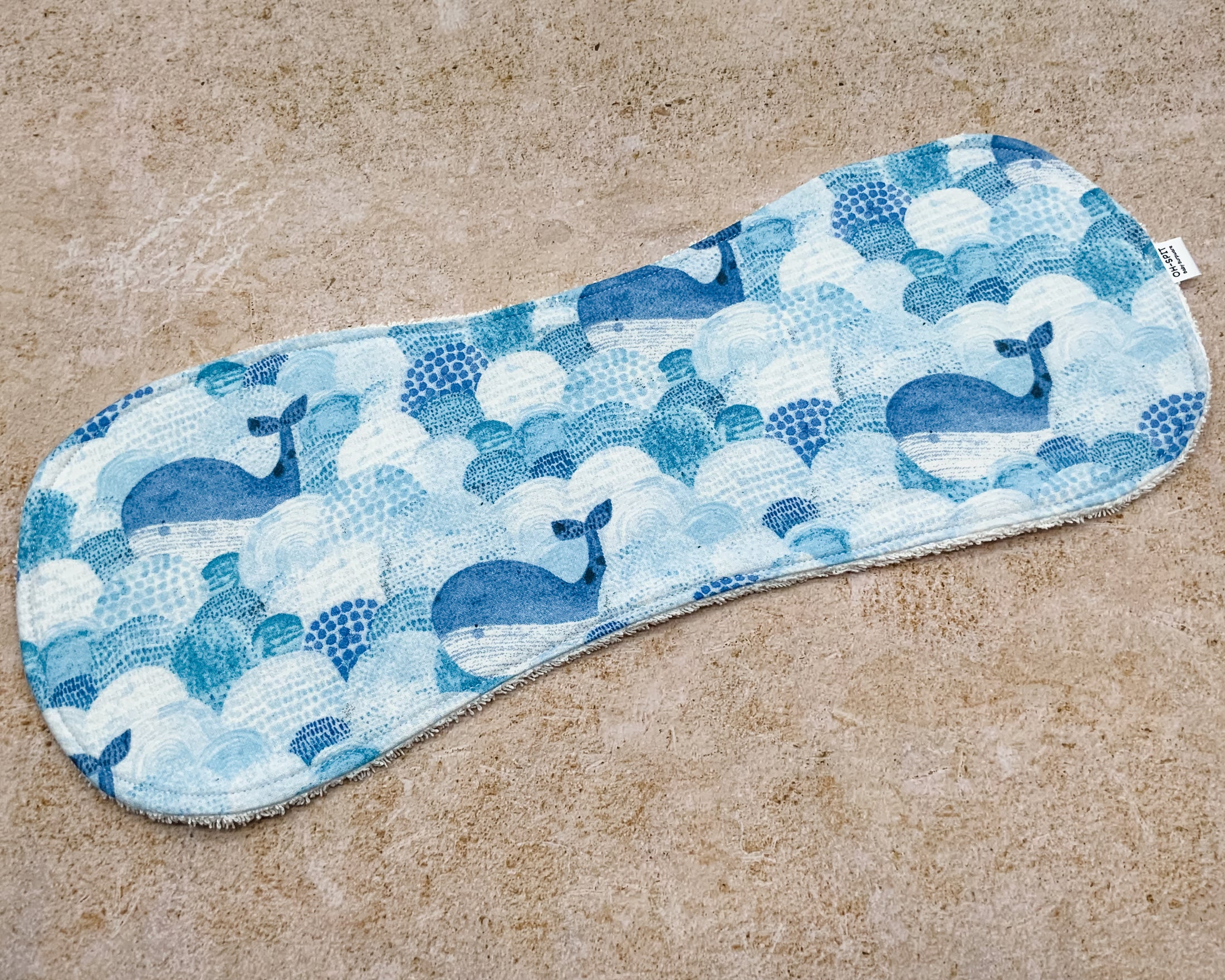 Waves of Whales Burp Cloths