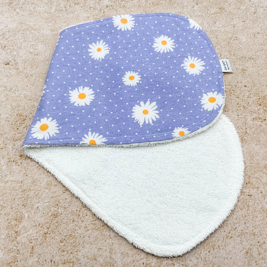 Purple Daisies Burp Cloths