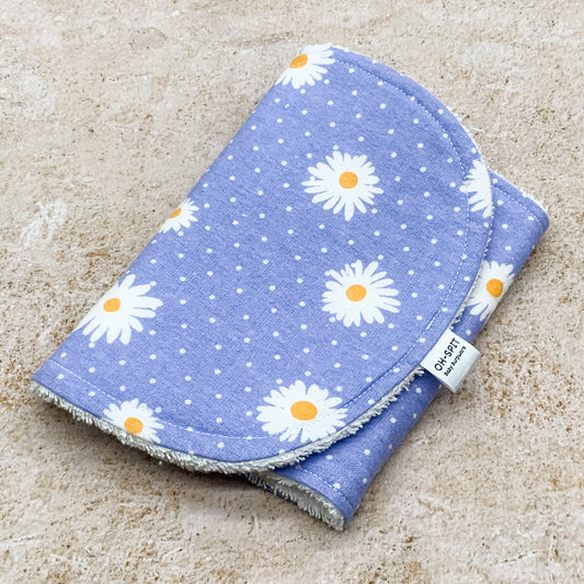 Purple Daisies Burp Cloths