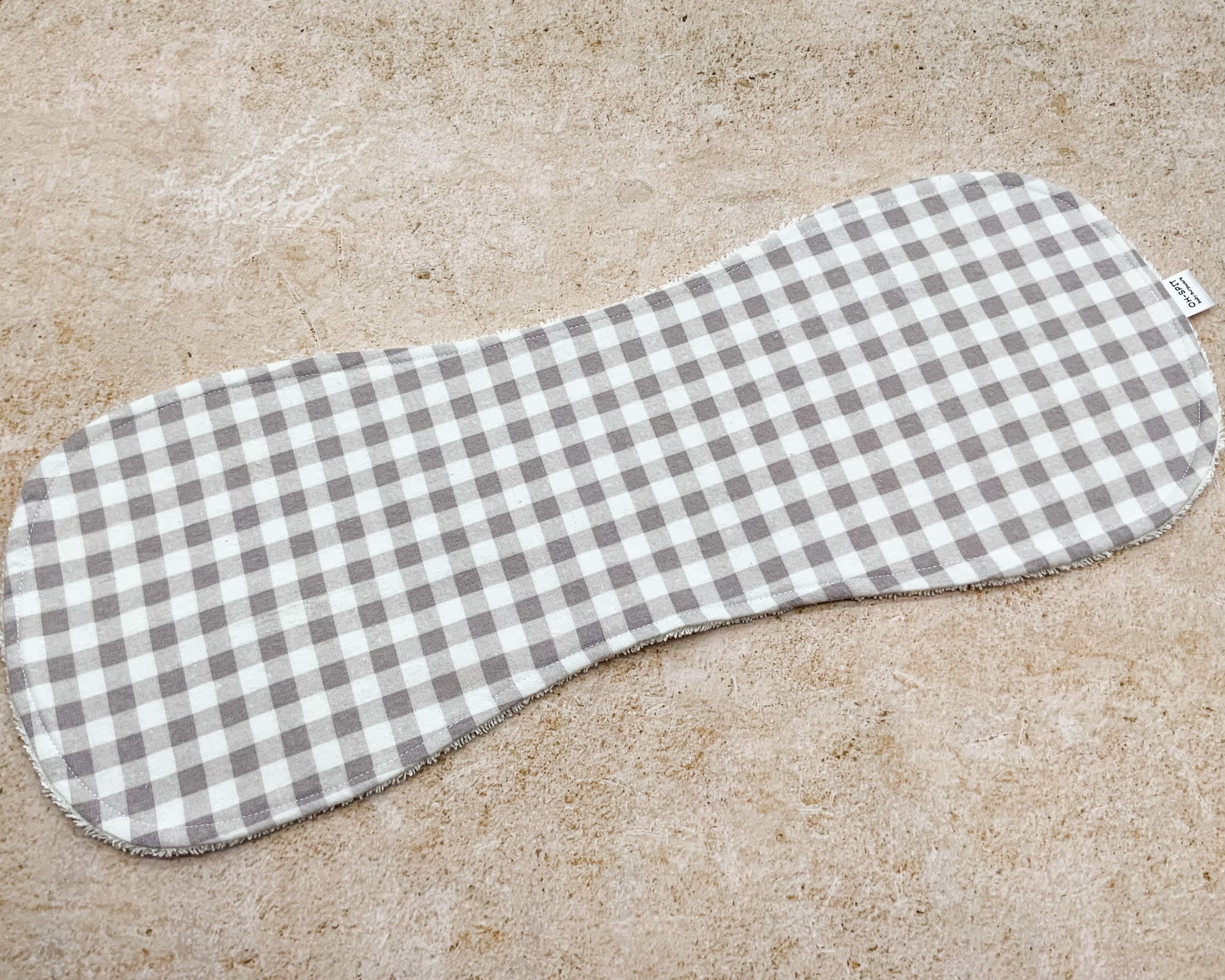 Dusk Grey Gingham Burp Cloths