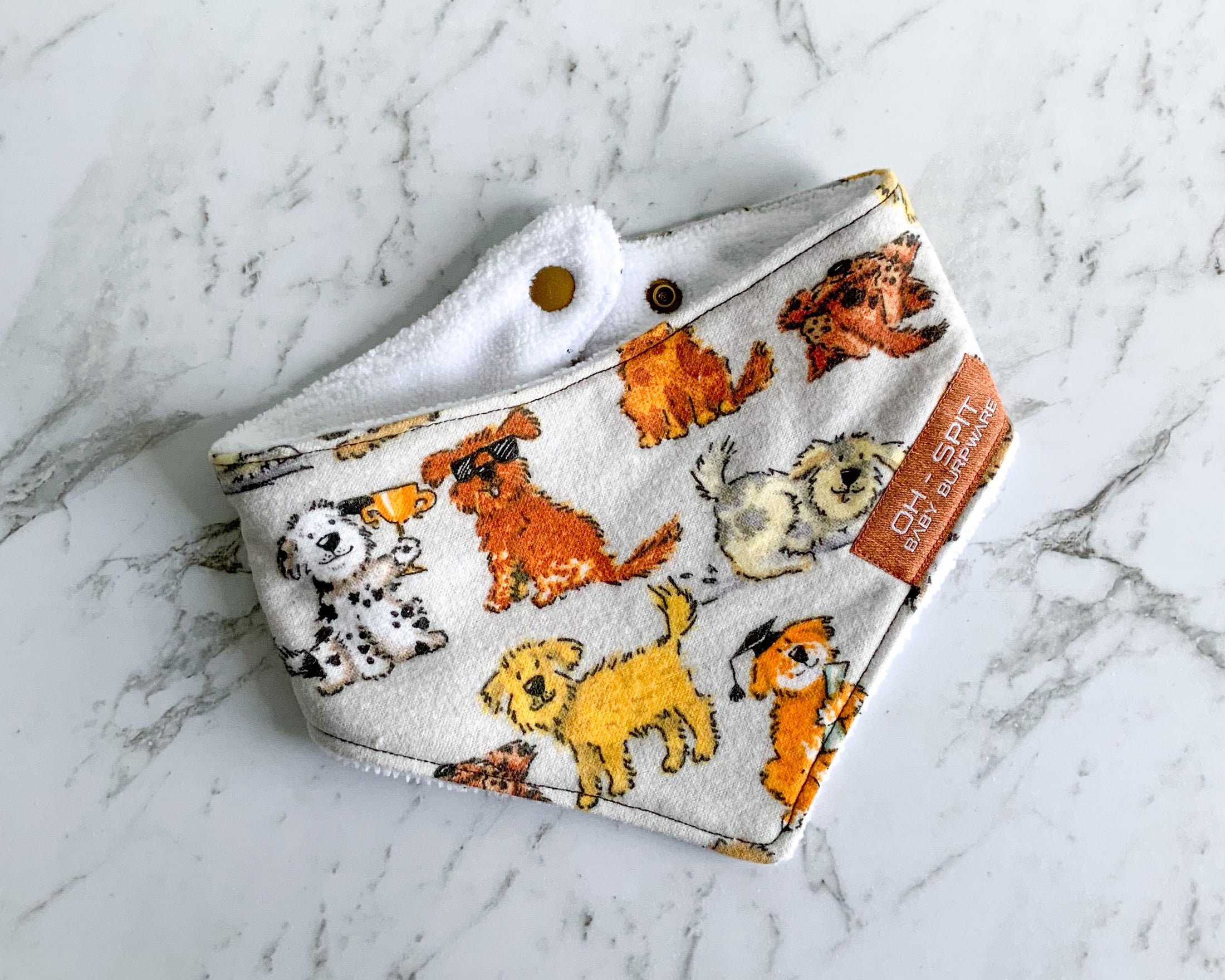 SALE - Velour Towelling Bandana Bib