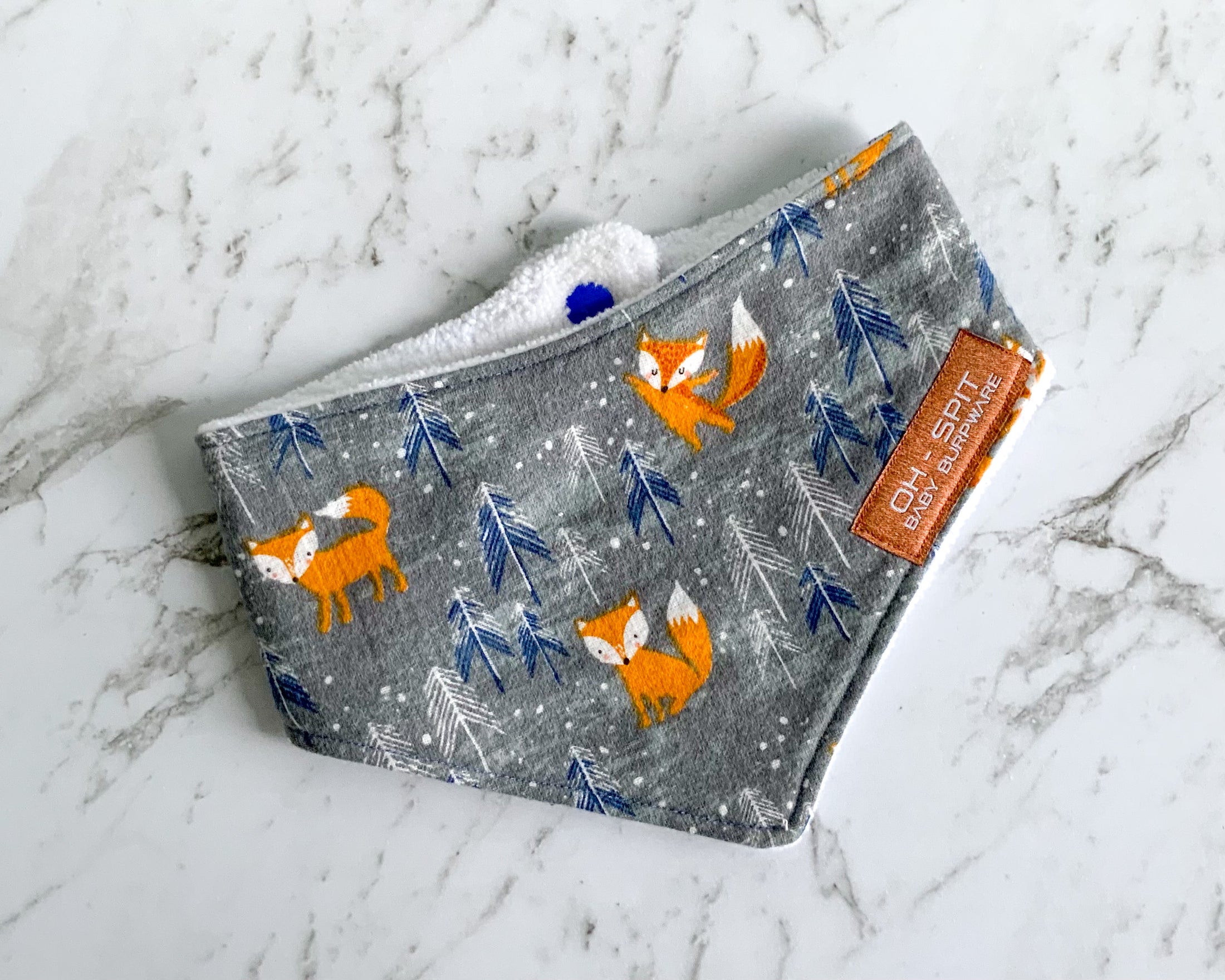 SALE - Velour Towelling Bandana Bib