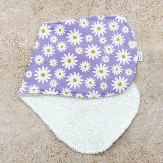 Purple Daisy Days Burp Cloths