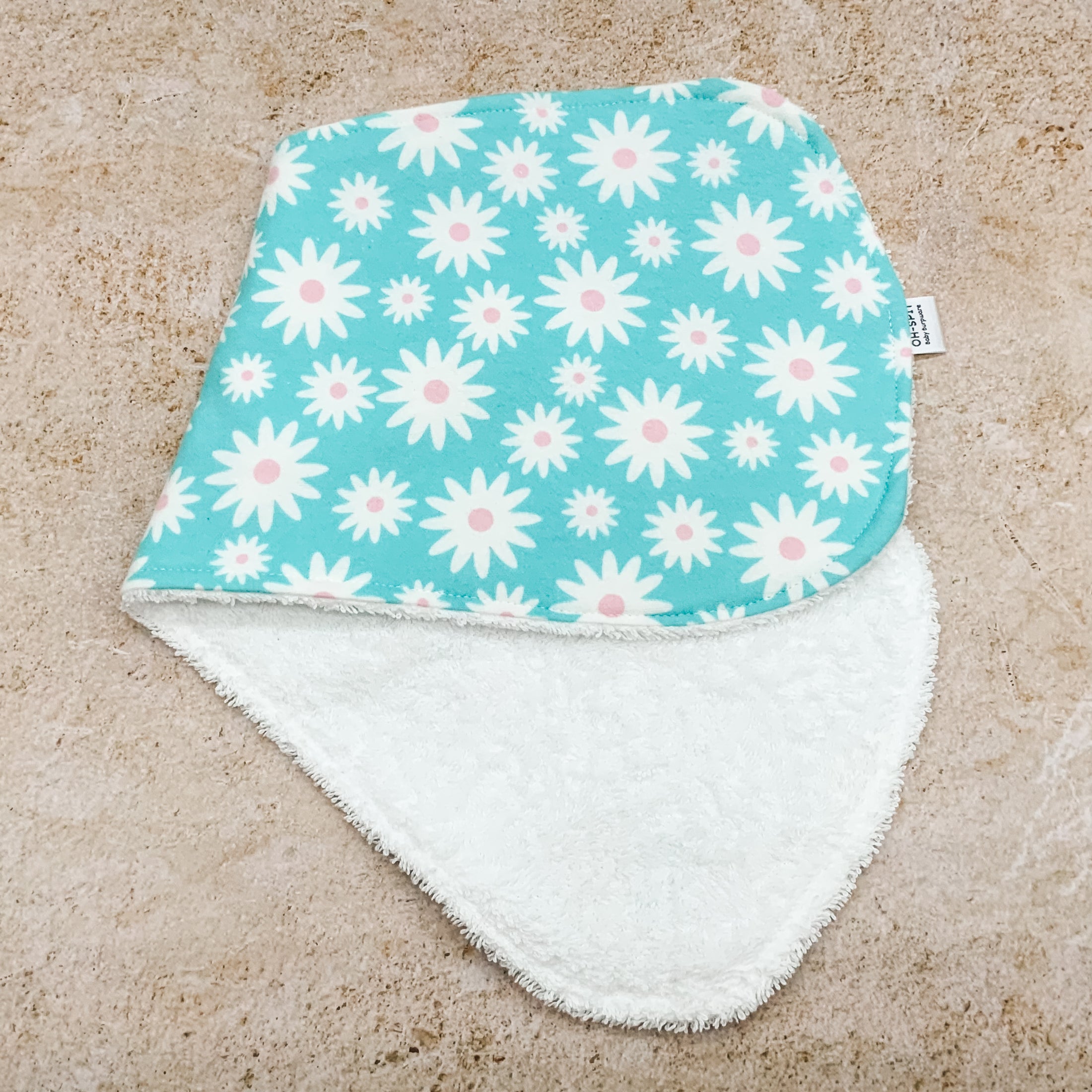 Teal Daisy Days Burp Cloths
