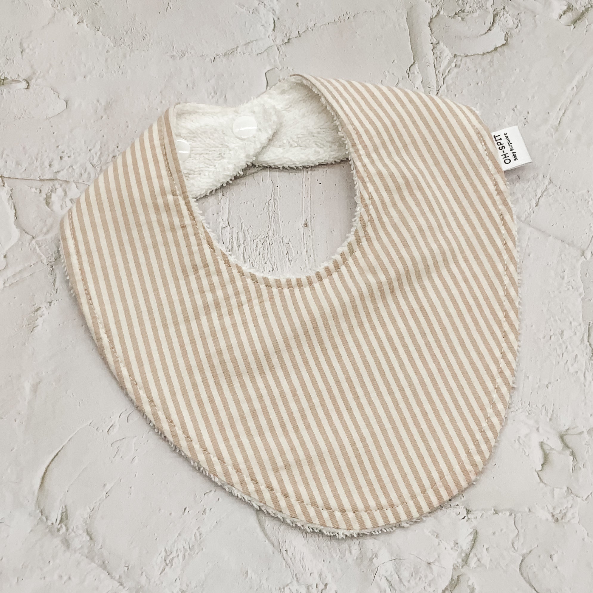Beige Stripes Signature Bib