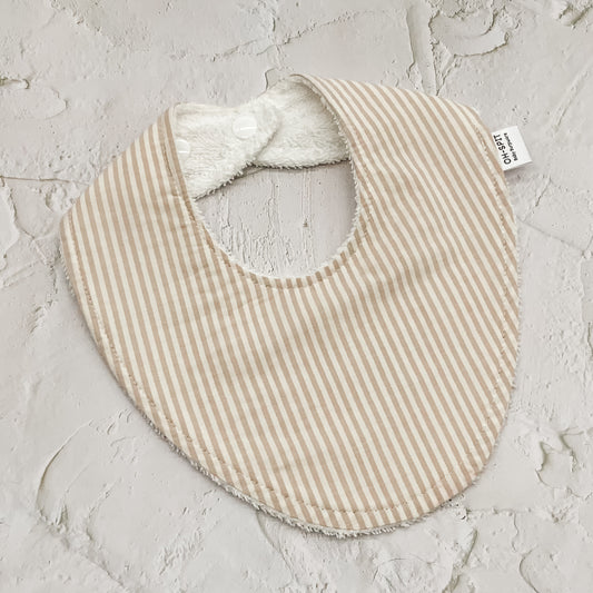 Beige Stripes Signature Bib