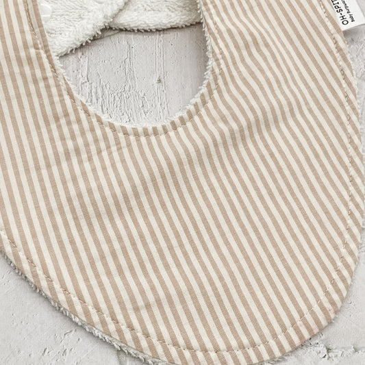 Beige Stripes Signature Bib