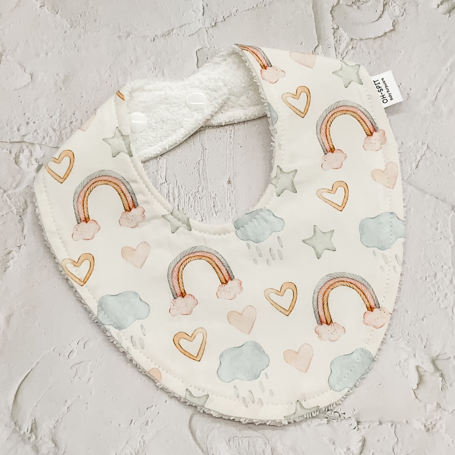 Macrame Rainbows Signature Bib