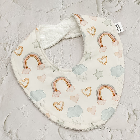 Macrame Rainbows Signature Bib