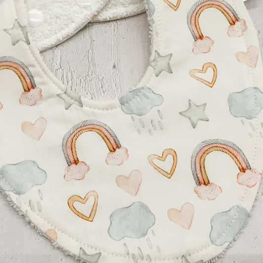 Macrame Rainbows Signature Bib