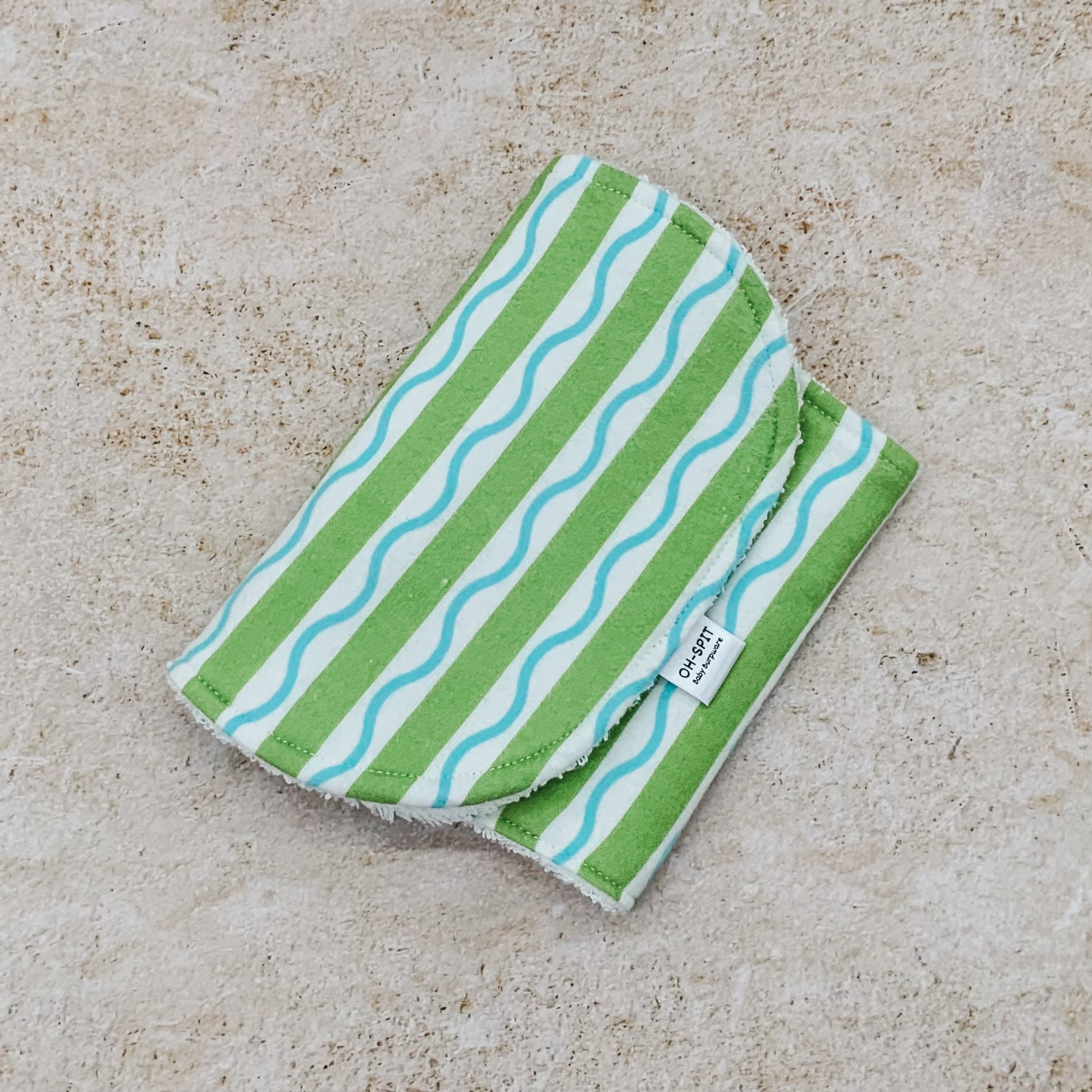 Lime Lollypop Burp Cloths