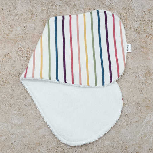 Rainbow Stripes Burp Cloths