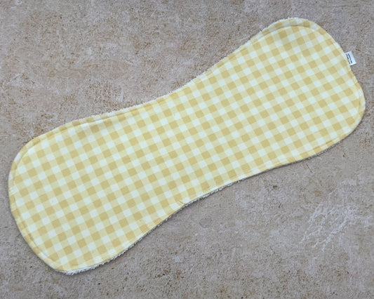 Soft Yellow Gingham Burp Cloths