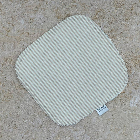 Washcloth - Beige Stripes