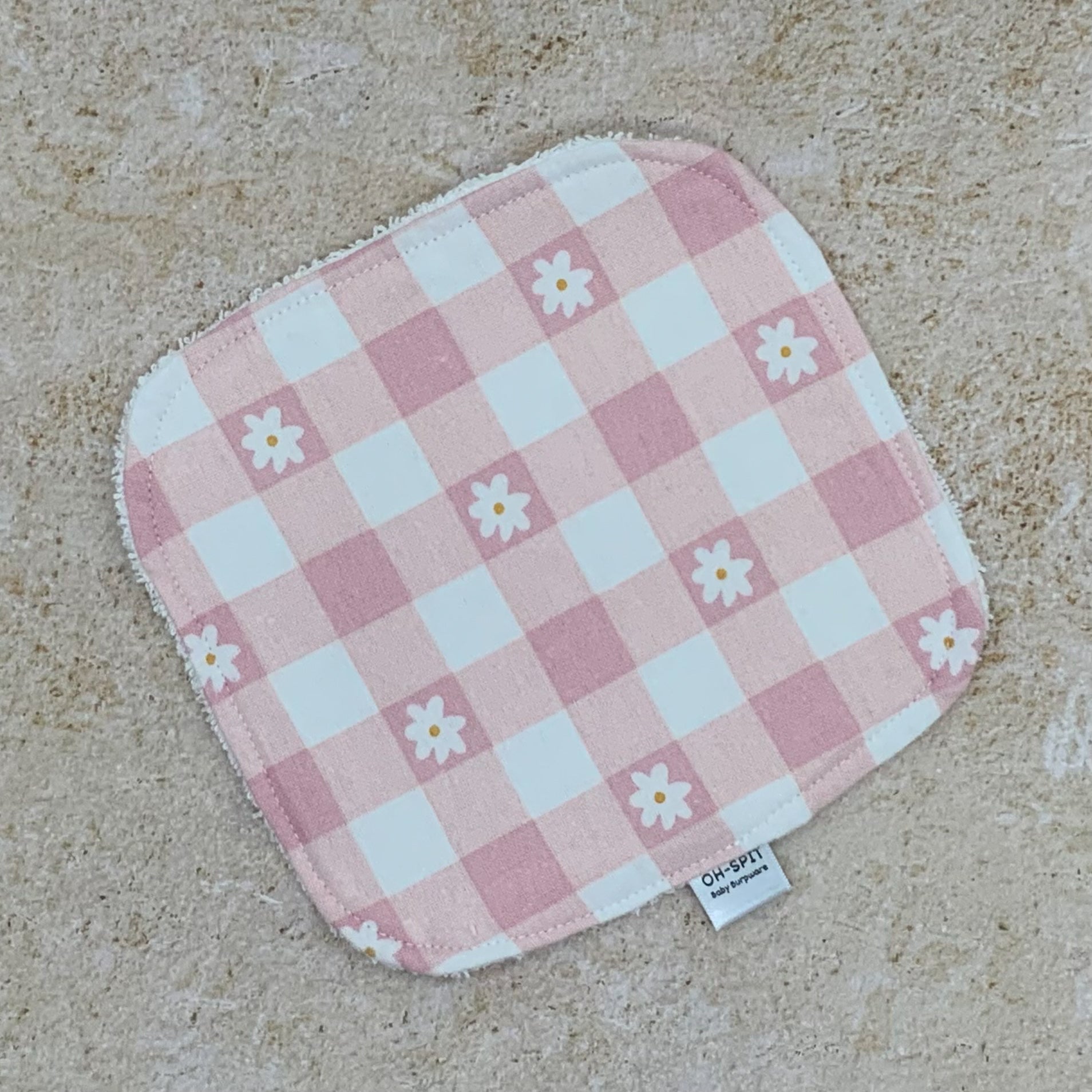 Washcloth - Blush Daisies & Gingham