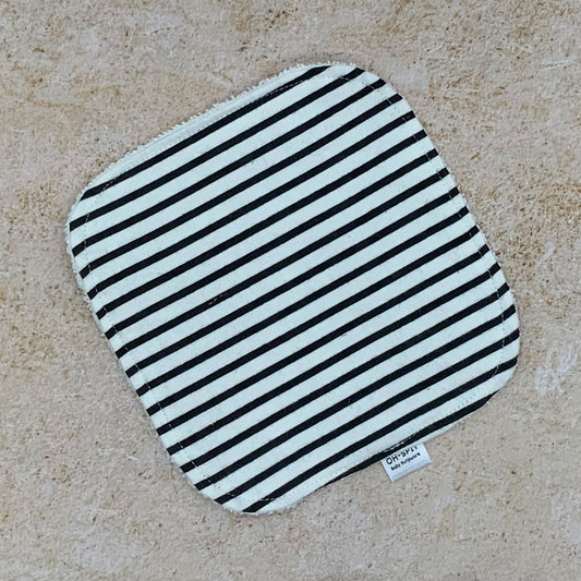 Washcloth - Black & White Stripes
