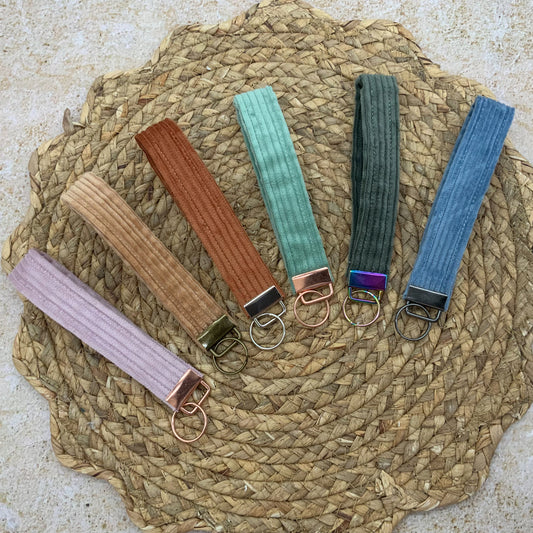 Signature Corduroy Wristlet Keychains